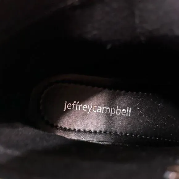 Jeffrey Campbell X Free People Combat Lace Up Black Leather Boots Size 6