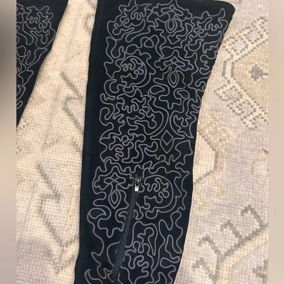 Jeffrey Campbell x Free People embroidered knee high boots