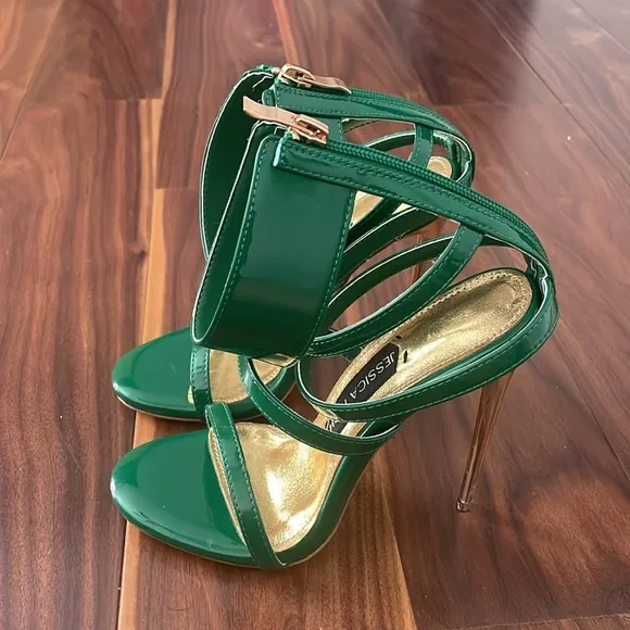 Jessica Green Rich Goddess Sandal Heels size 36