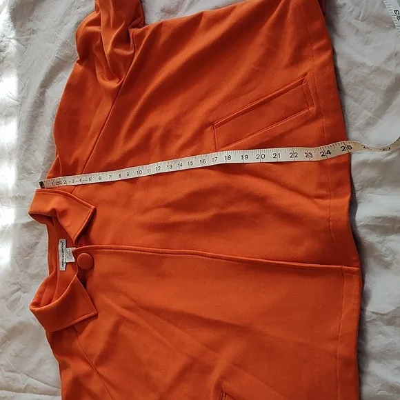 Jessica London Size 22/24 Orange 3/4 Length Sleeve Swing Coat Car Coat NWOT