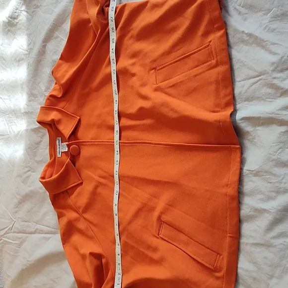 Jessica London Size 22/24 Orange 3/4 Length Sleeve Swing Coat Car Coat NWOT