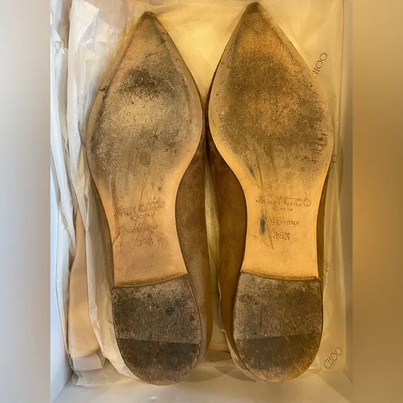 JIMMY CHOO Love Leopard-print pony hair ballet flats