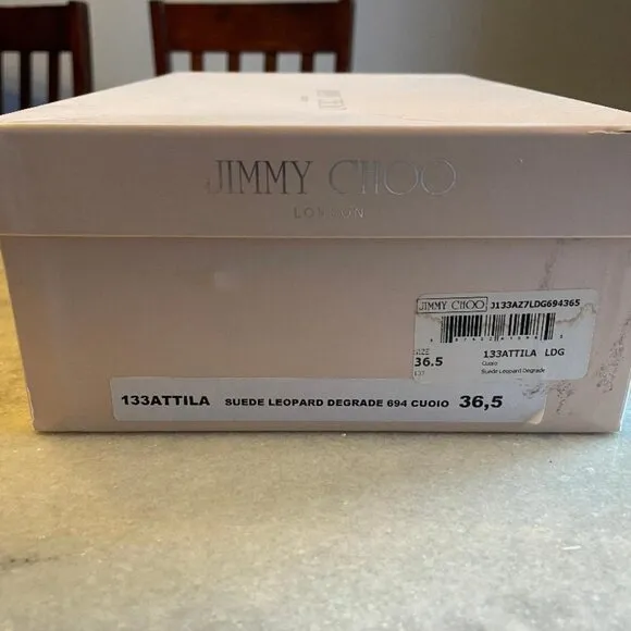 JIMMY CHOO Love Leopard-print pony hair ballet flats