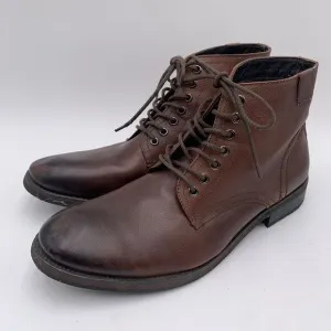Joe's Jeans Leather Oxford Ankle Boots Men's Sz 9.5 Brown Lace Up‎