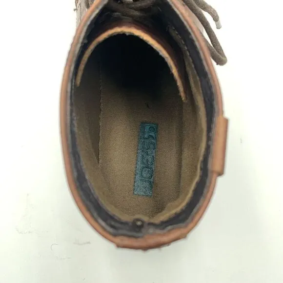 Joe's Jeans Leather Oxford Ankle Boots Men's Sz 9.5 Brown Lace Up‎