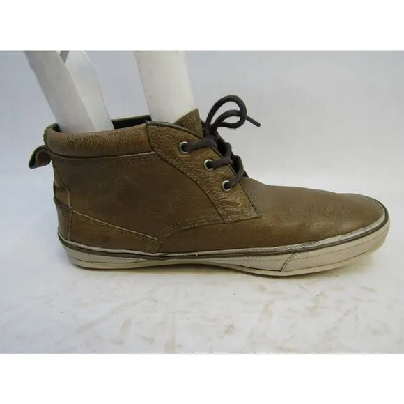 John Varvatos Mens Size 8.5 M Brown Leather Lace Up Casual Dress Shoes
