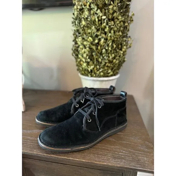 John Varvatos Star Suede Chukka Boot Black Mens Size 9.5