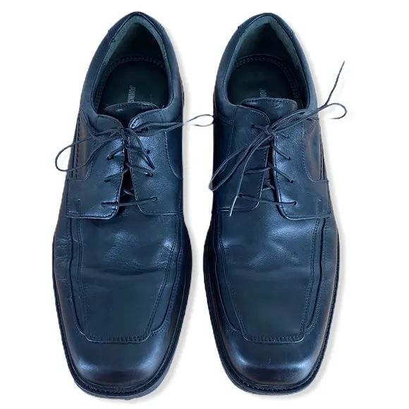 Johnson &amp; Murphy mens leather black dress shoes 11
