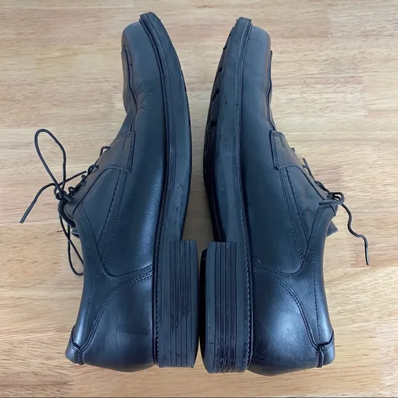 Johnson &amp; Murphy mens leather black dress shoes 11