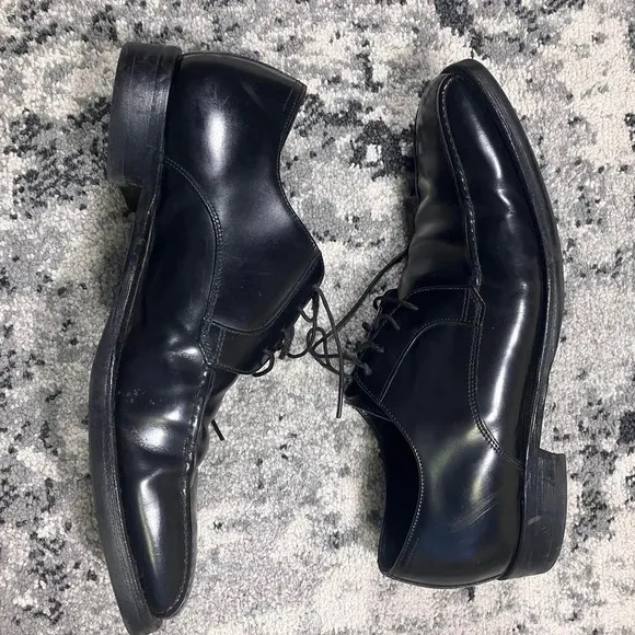 Johnston &amp; Murphy Black‎ Leather Derby Dress Shoes