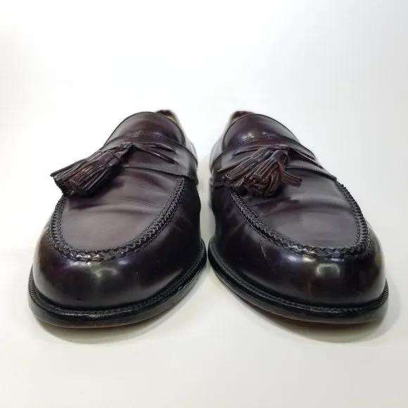 Johnston &amp; Murphy Cellini Italy Tassel Dress Shoes Brown Burgundy size 10.5 M