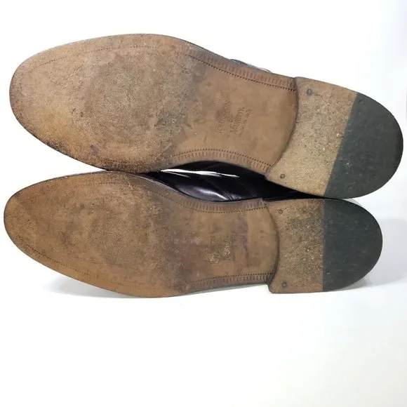 Johnston &amp; Murphy Cellini Italy Tassel Dress Shoes Brown Burgundy size 10.5 M