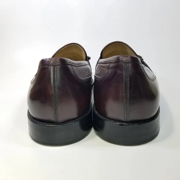 Johnston &amp; Murphy Cellini Italy Tassel Dress Shoes Brown Burgundy size 10.5 M