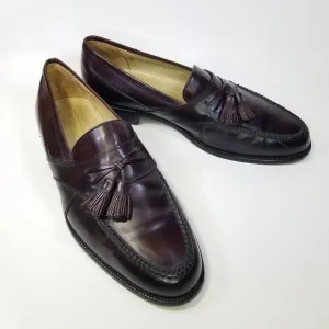 Johnston &amp; Murphy Cellini Italy Tassel Dress Shoes Brown Burgundy size 10.5 M