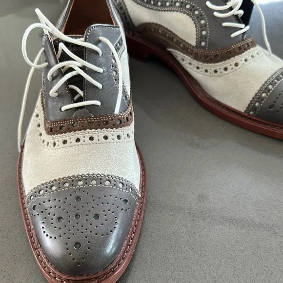 Johnston &amp; Murphy Gray and Brown Oxford Derbys