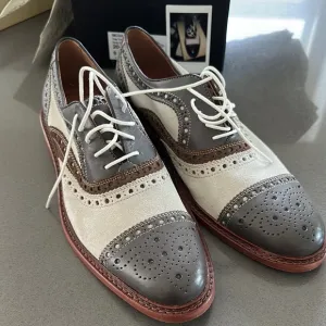 Johnston &amp; Murphy Gray and Brown Oxford Derbys