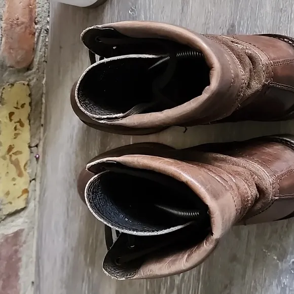 Johnston &amp; Murphy Mens 1850 Brown Leather Boots Made in Italy Mens Sz 10 20-8810