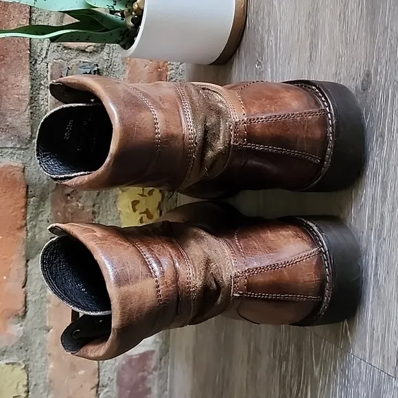 Johnston &amp; Murphy Mens 1850 Brown Leather Boots Made in Italy Mens Sz 10 20-8810