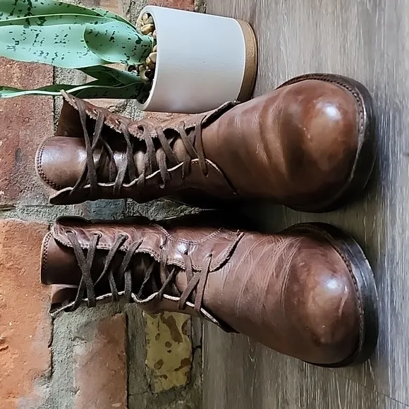 Johnston &amp; Murphy Mens 1850 Brown Leather Boots Made in Italy Mens Sz 10 20-8810