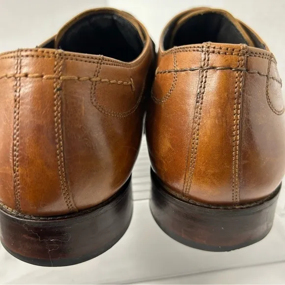 Johnston &amp; Murphy Men’s Brown Brogue Oxford Dress Shoes Sz 11M Business Office