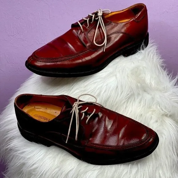 Johnston &amp; Murphy Men’s Brown Red Shoes Sz 9.5W
