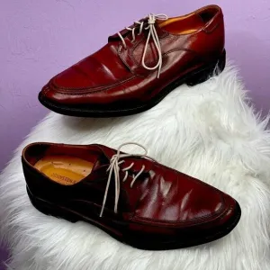 Johnston &amp; Murphy Men’s Brown Red Shoes Sz 9.5W
