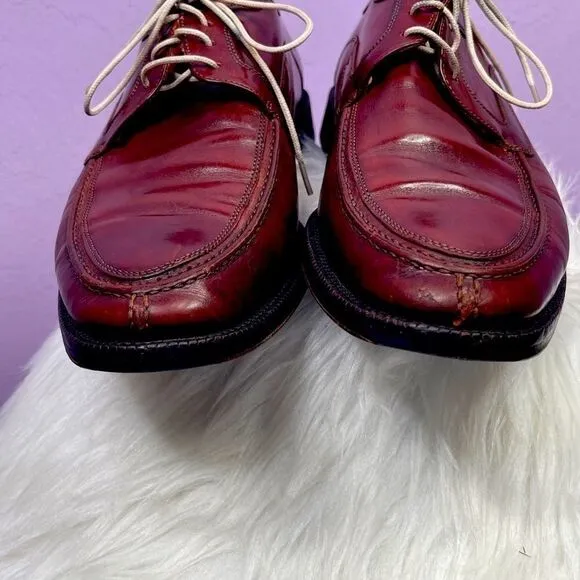Johnston &amp; Murphy Men’s Brown Red Shoes Sz 9.5W