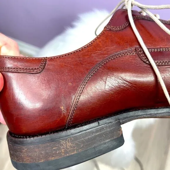Johnston &amp; Murphy Men’s Brown Red Shoes Sz 9.5W