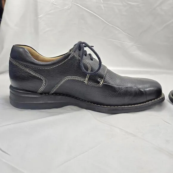 Johnston &amp; Murphy Men's Comfort Schuler Black Bike Toe Derby Shoe Size 9.5M