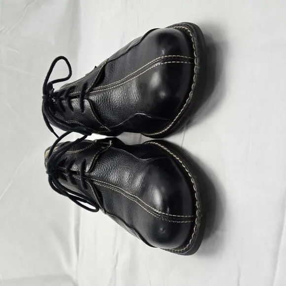 Johnston &amp; Murphy Men's Comfort Schuler Black Bike Toe Derby Shoe Size 9.5M