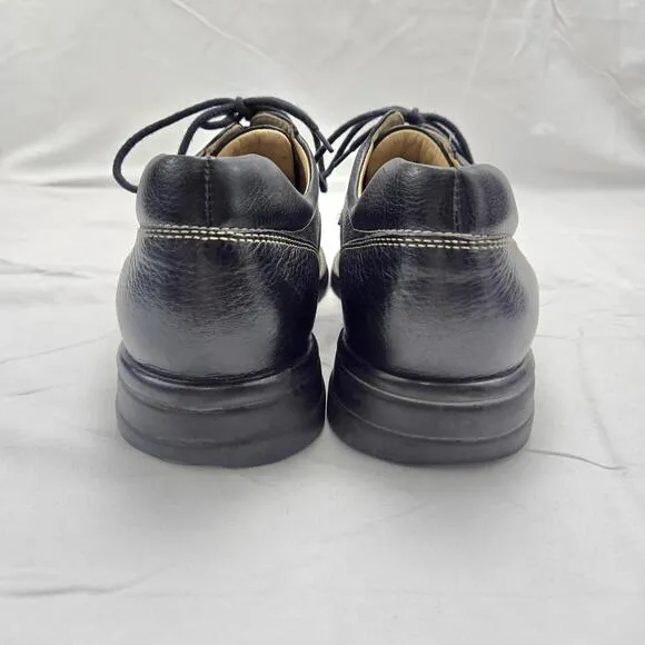 Johnston &amp; Murphy Men's Comfort Schuler Black Bike Toe Derby Shoe Size 9.5M
