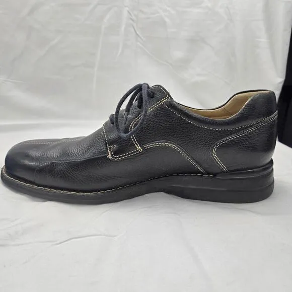 Johnston &amp; Murphy Men's Comfort Schuler Black Bike Toe Derby Shoe Size 9.5M