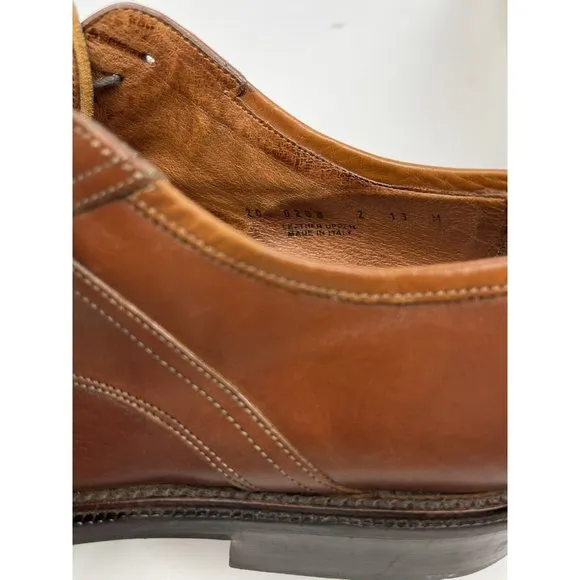 Johnston &amp; Murphy Mens Derby Square Toe Oxford Dress Shoes Size 13 Brown Leather