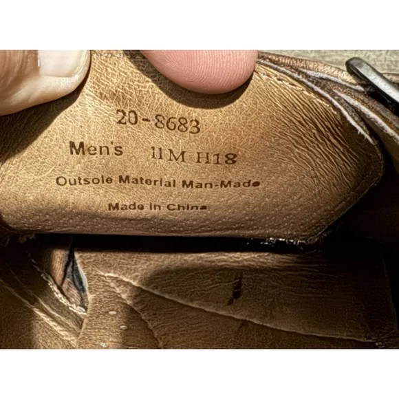 Johnston &amp; Murphy Mens Size 11M H18 Brown Leather Double Monk Strap Dress Shoes