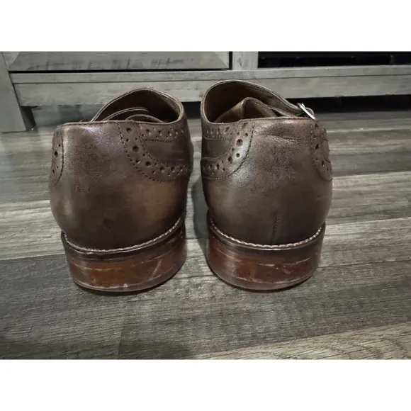 Johnston &amp; Murphy Mens Size 11M H18 Brown Leather Double Monk Strap Dress Shoes