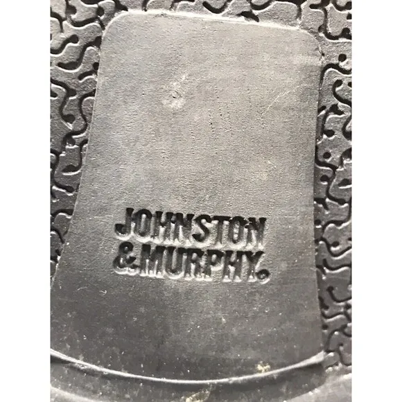 Johnston &amp; Murphy Mens Sz 9.5 Leather Shoes Wingtip Dress Chocolate Brown Office