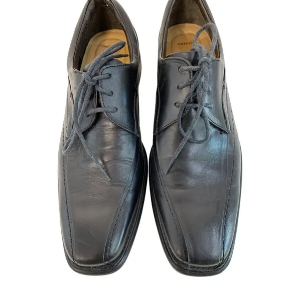 Johnston &amp; Murphy Men's Tilden Leather Dress Shoes Size 8.5M J&amp;M Flex 7441 Black