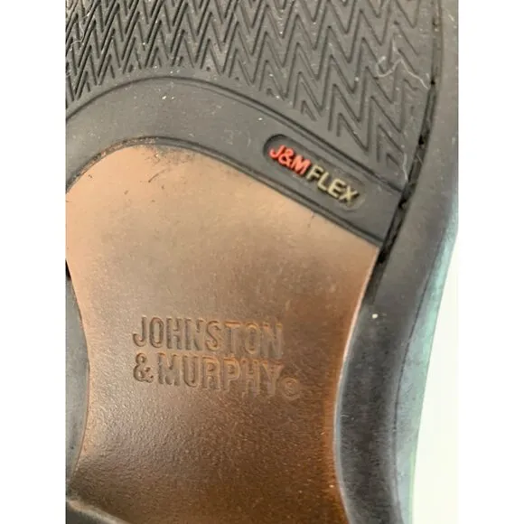 Johnston &amp; Murphy Men's Tilden Leather Dress Shoes Size 8.5M J&amp;M Flex 7441 Black