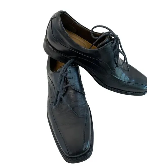 Johnston &amp; Murphy Men's Tilden Leather Dress Shoes Size 8.5M J&amp;M Flex 7441 Black