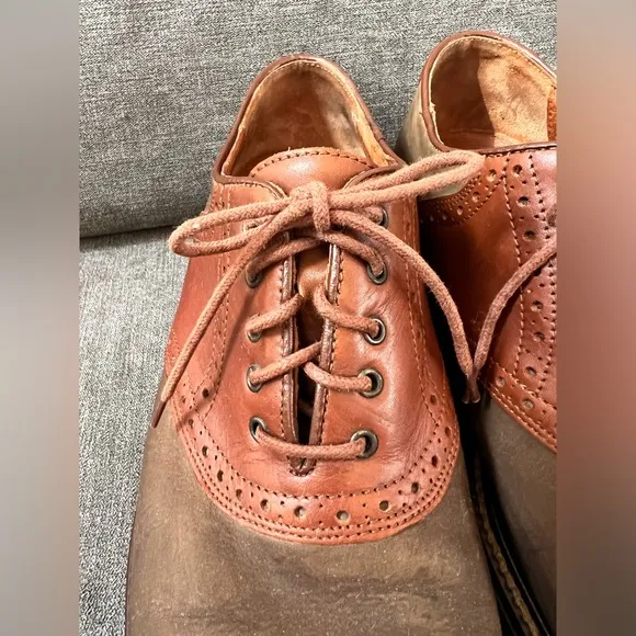 Johnston &amp; Murphy Olive Suede Lace Up Oxford‎ Men's Shoes Size 10.5 M