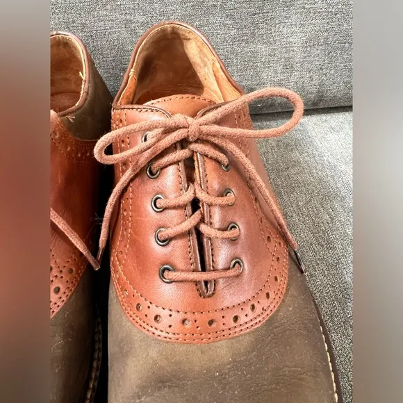 Johnston &amp; Murphy Olive Suede Lace Up Oxford‎ Men's Shoes Size 10.5 M