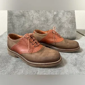 Johnston &amp; Murphy Olive Suede Lace Up Oxford‎ Men's Shoes Size 10.5 M