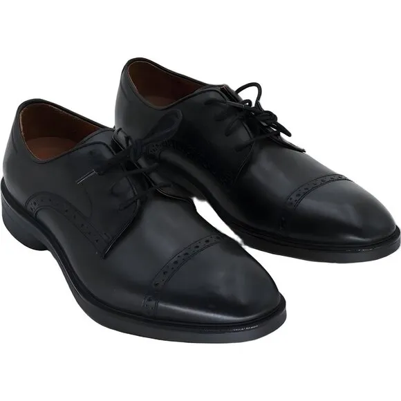 Johnston &amp; Murphy Ronan Cap Toe Men's Dress Shoes Black Size 8 M US