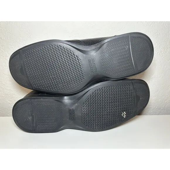 Johnston &amp; Murphy Sheepskin Slip On Leather Black Shoes 20-7615 Men's 10M