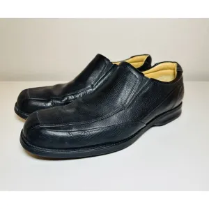 Johnston &amp; Murphy Sheepskin Slip On Leather Black Shoes 20-7615 Men's 10M