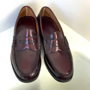 Johnston &amp; Murphy Ski Moc Mens Penny Loafers Burgundy Cordovan 8E 8 Wide…