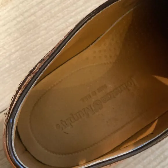 Johnston &amp; Murphy Size 11.5 Mens Shell Cordovan Mahogany Dress Shoes