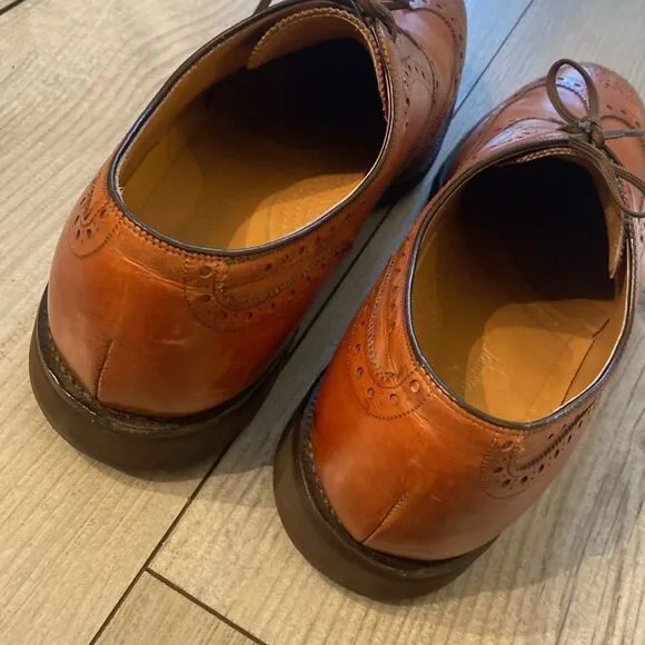 Johnston &amp; Murphy Size 11.5 Mens Shell Cordovan Mahogany Dress Shoes