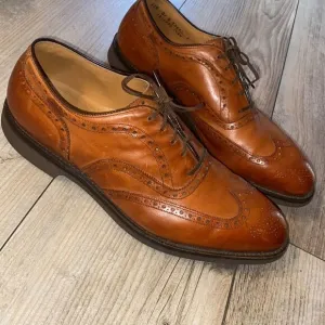 Johnston &amp; Murphy Size 11.5 Mens Shell Cordovan Mahogany Dress Shoes