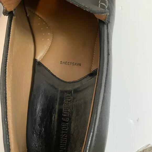 Johnston and Murphy Cresswell Venetian Leather Sheepskin Loafers Size 11